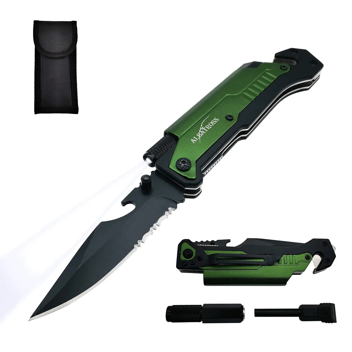 ALBATROSS 6-in-1 Tactical Folding Knife 3.5" 440C 5.5oz — product photo