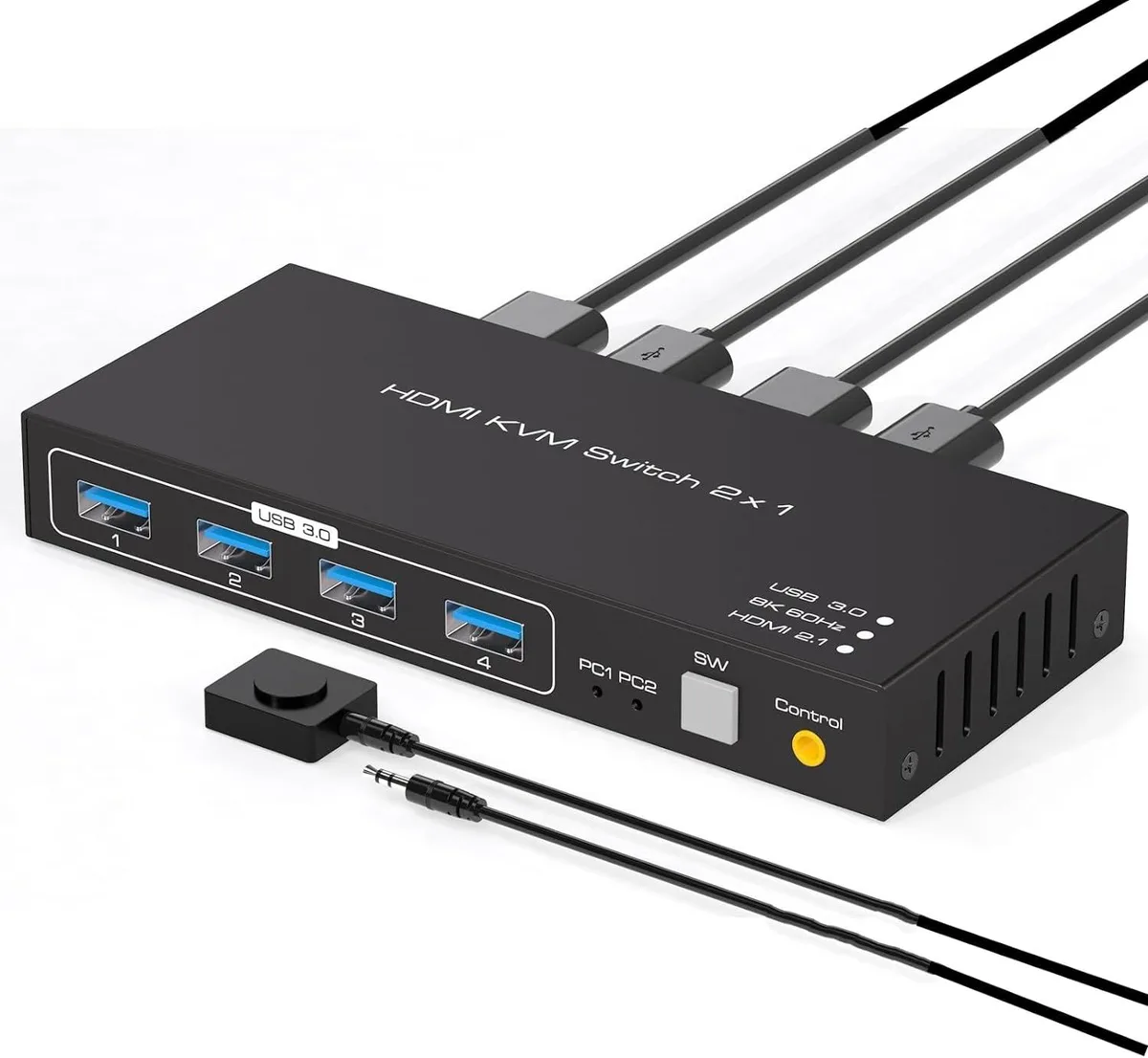 Jansicotek Jansicotek SW204N-HD 2-Port HDMI 2.1 8K 60Hz KVM Switch — product photo