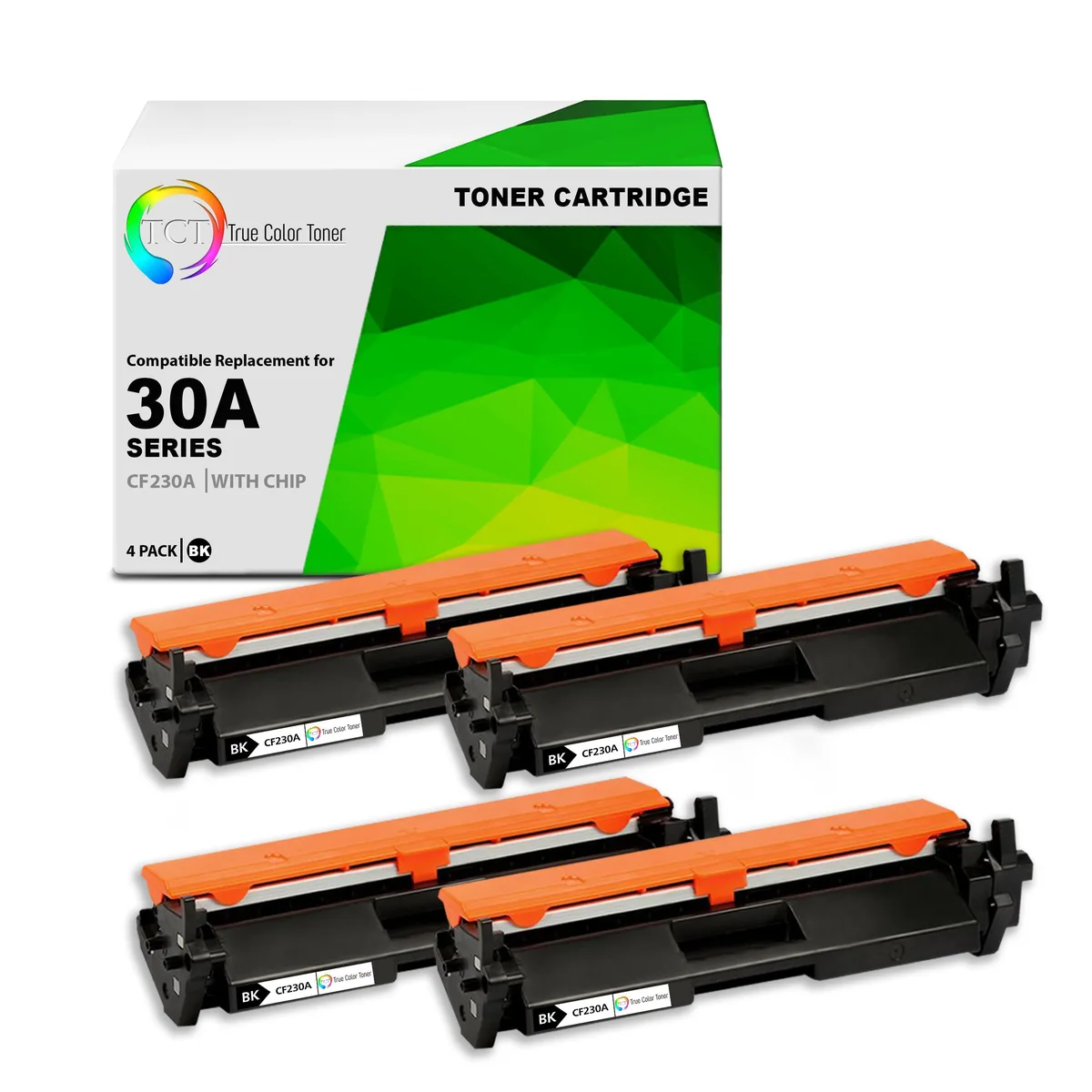 True Color Toner True Color Toner CF230A 30A Black Toner Cartridge 4 Pack 1600 Pages — product photo