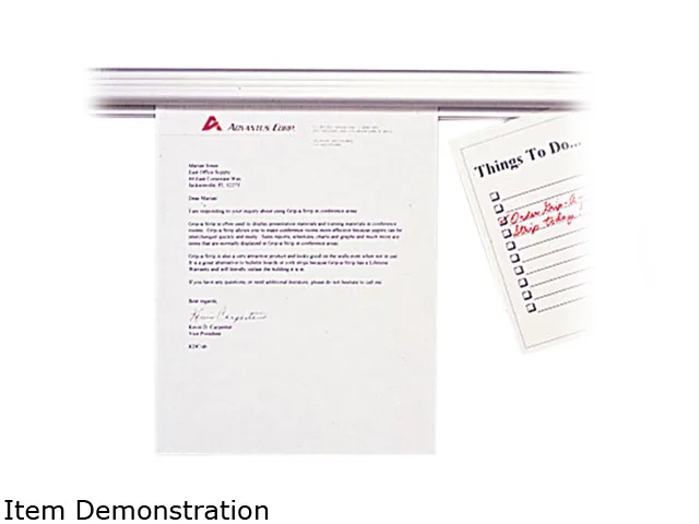 Advantus Advantus 2010 Grip-A-Strip Display Rail 48 x 1 1/2 Aluminum Finish Board — product photo