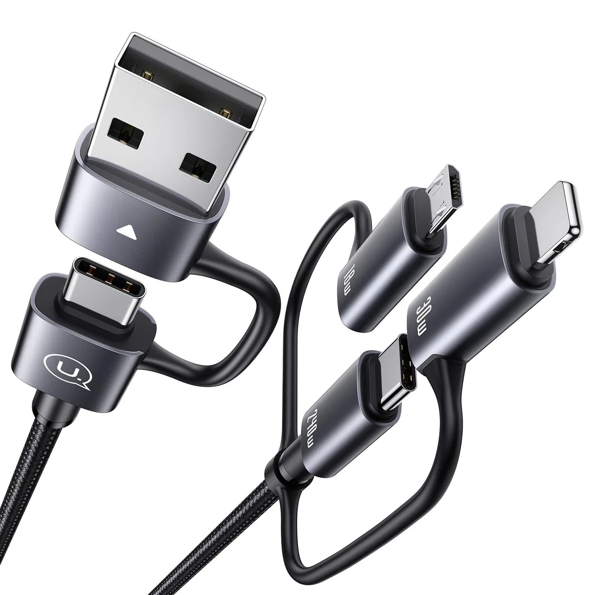 Belkin 240W 6-in-1 USB-C Multi Cable 3ft Orange — product photo