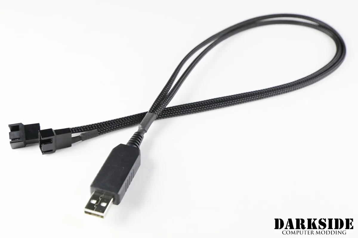 Darkside Darkside USB Mini-Transformer 12v Dual Fan Adapter Cable 50cm Black DS-1044 — product photo