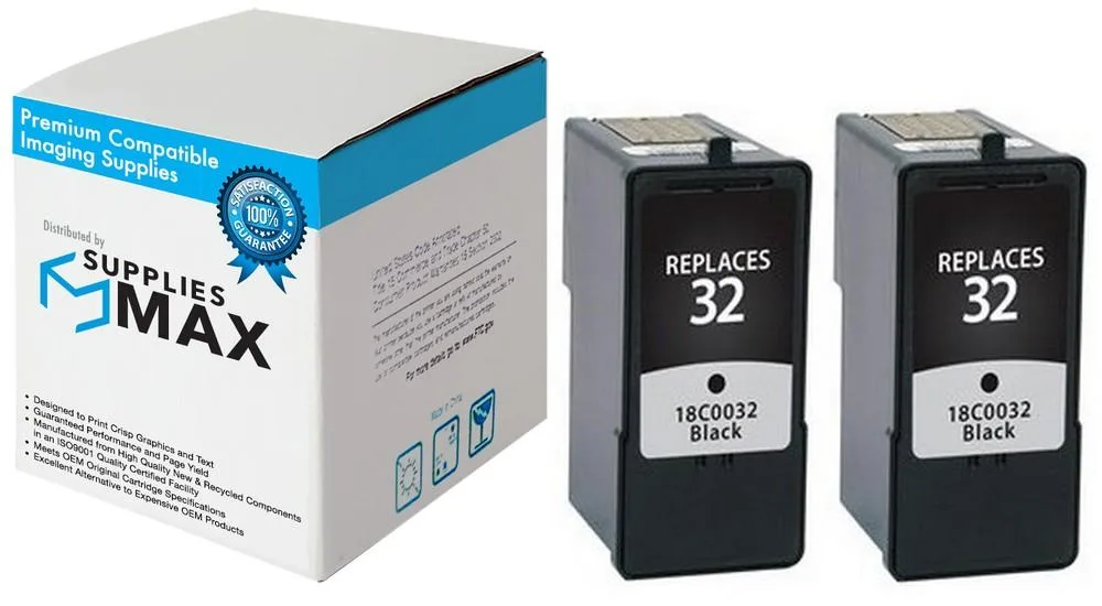 SuppliesMax SuppliesMax Lexmark 18C0533 Black Inkjet Cartridge 2 Pack 200 Pages — product photo