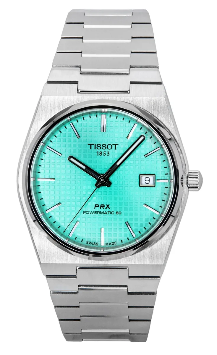 Tissot Tissot PRX Powermatic 80 Light Green Dial Automatic 100M Watch T137.407.11.091.01 — product photo