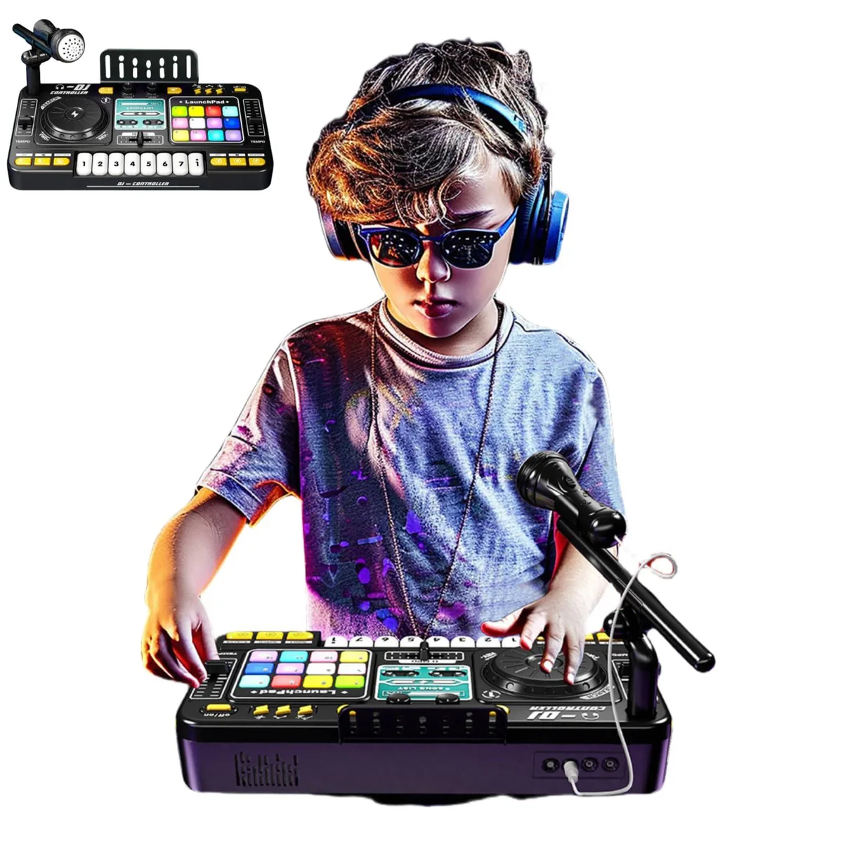  Johehe 8D-8 DJ Mixer Karaoke System 12 Sound Keys 8 Piano Keys — product photo