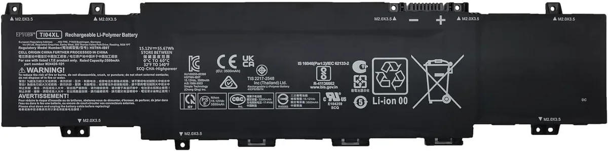 NShi NShi TI04XL 55.67Wh 15.12V 4-cell laptop battery — product photo