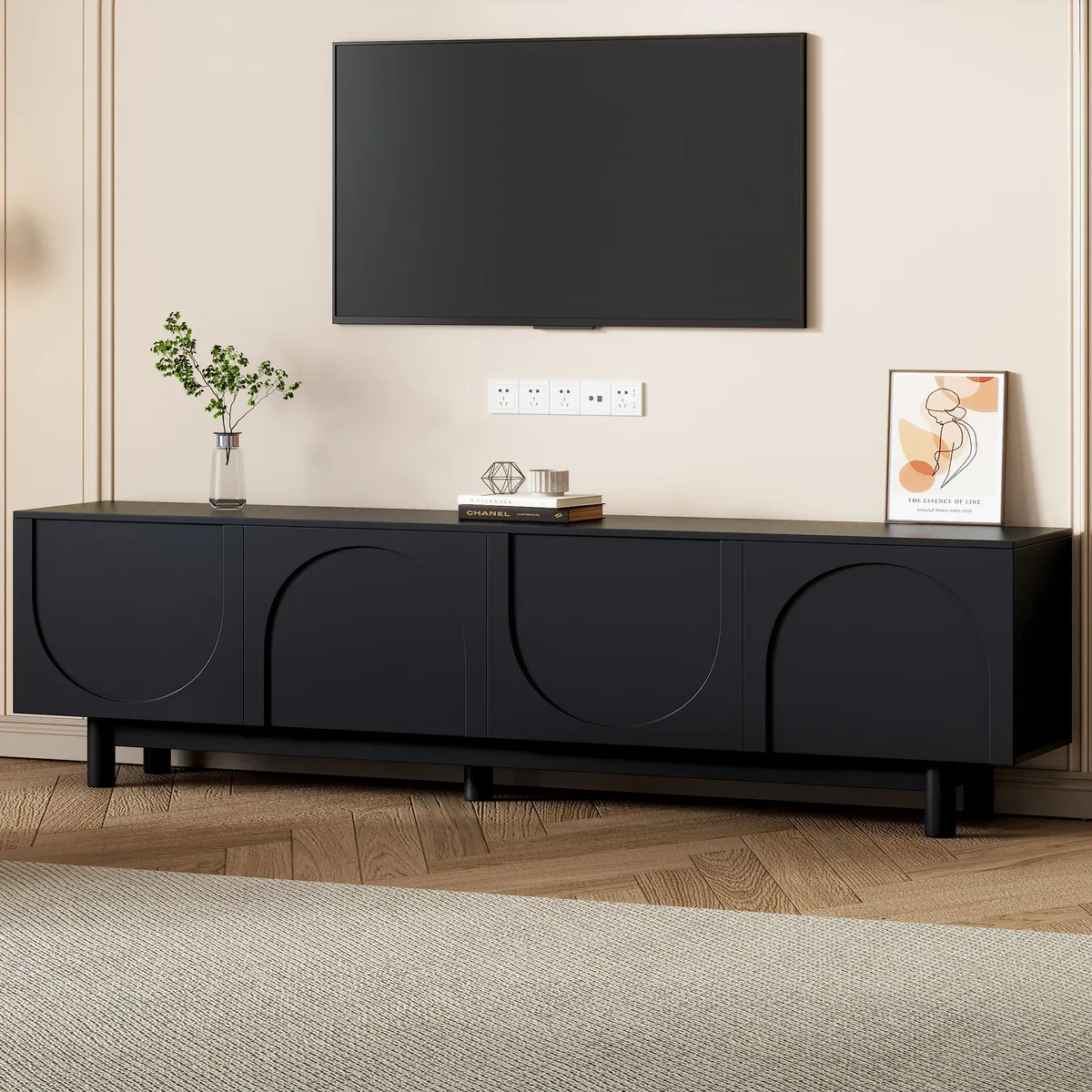 tuphen tuphen TV Stand Arch Cabinets 78 Black — product photo