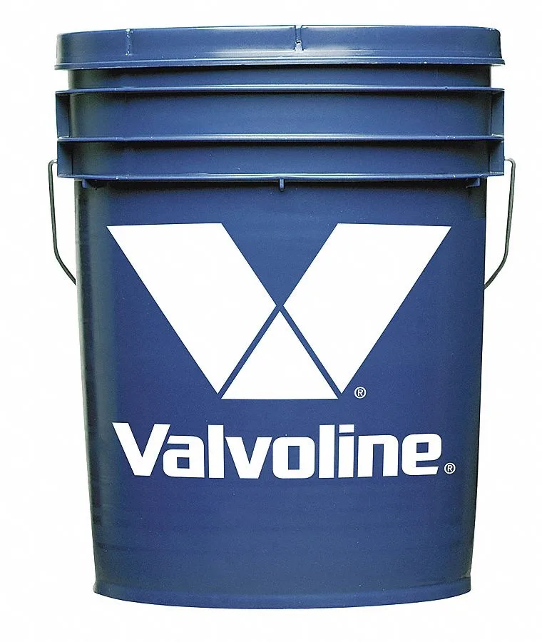 White 5-gallon plastic pail with Valvoline branding and VV813 label
