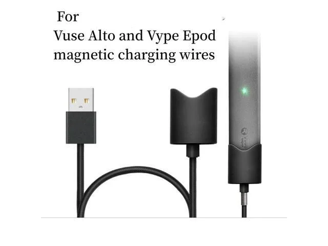 Aomoproing Aomoproing Magnetic USB Cable Vuse Alto Vype Epod 45cm Braided Black USB-A — product photo