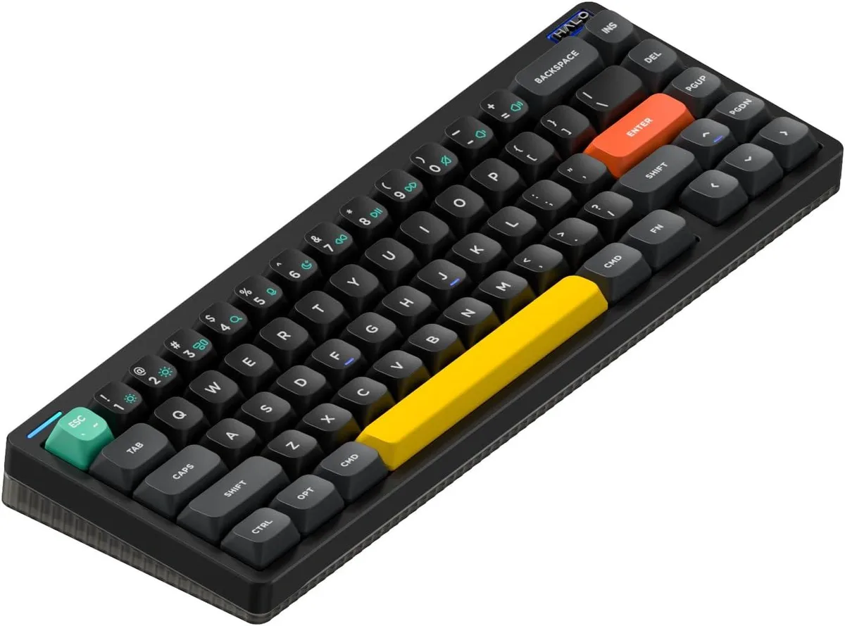 WISDUM WISDUM Halo65 V2 65% Wireless Mechanical Gaming Keyboard Black-Blush Switches — product photo
