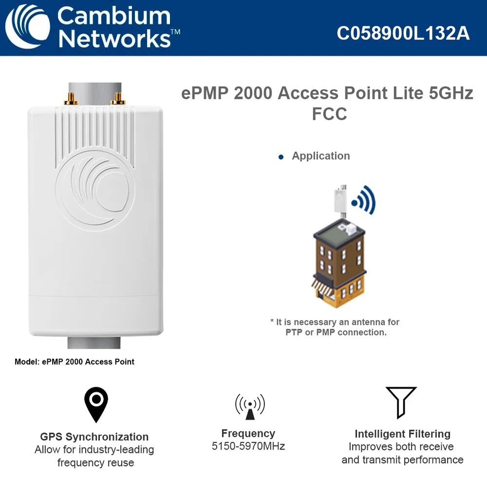 Cambium Networks Cambium Networks ePMP 2000 5GHz Access Point Lite GPS Sync FCC — product photo