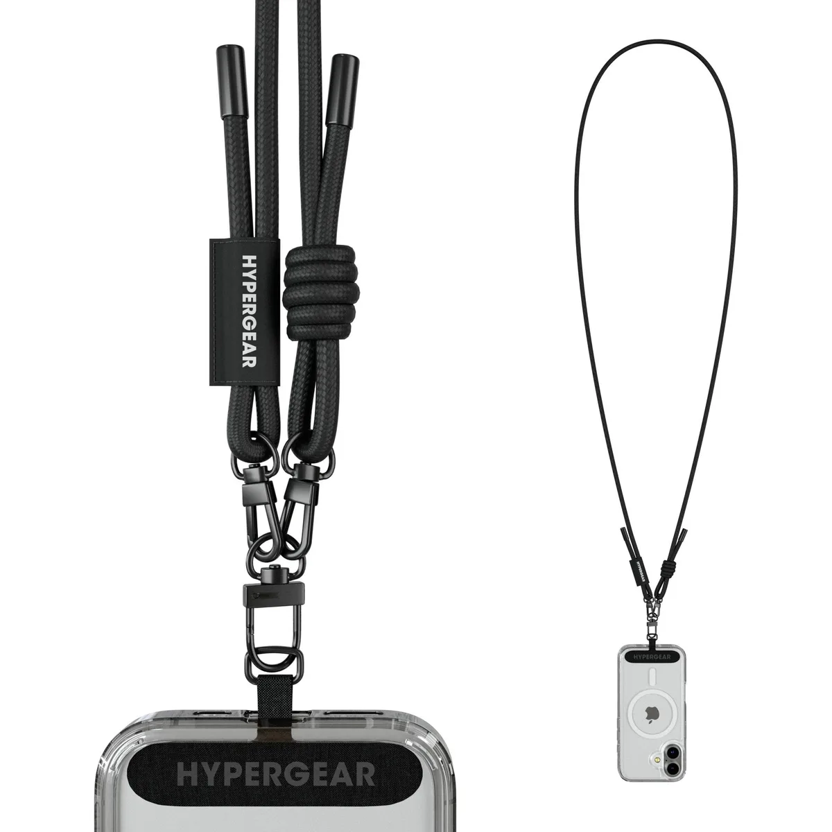 HyperGear HyperGear TECHcessories Black Braided Rope Crossbody Phone Strap 29-58 — product photo