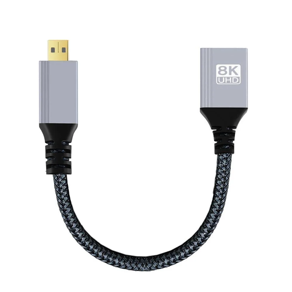 Fervit Fervit Micro HDMI Male to HDMI Female Extension Cable 8K 2.1 19 Pin — product photo