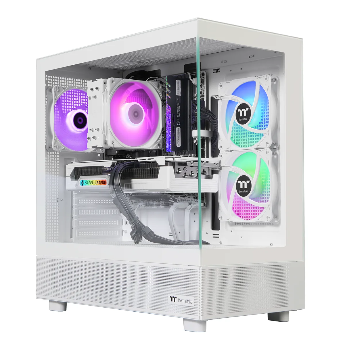 Thermaltake Thermaltake V27S-B850-96X-LCS Ryzen 5 9600X Radeon RX 9060 XT 16GB 16GB DDR5 1TB NVMe desktop PC — product photo