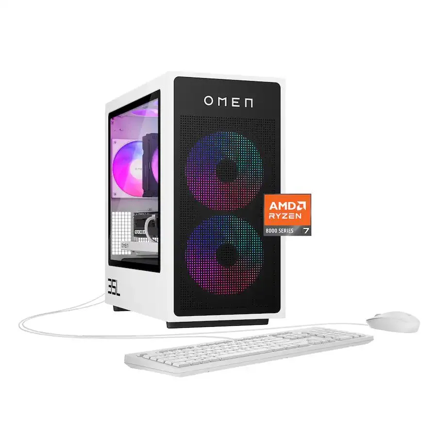 HP HP OMEN 35L GT16-0364 Gaming PC Ryzen 7 8700F RTX 5070 32GB DDR5 1TB Panda Metal — product photo