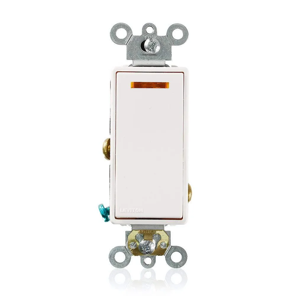 Leviton 5631-2W 20A 120V Illuminated Rocker Switch — product photo