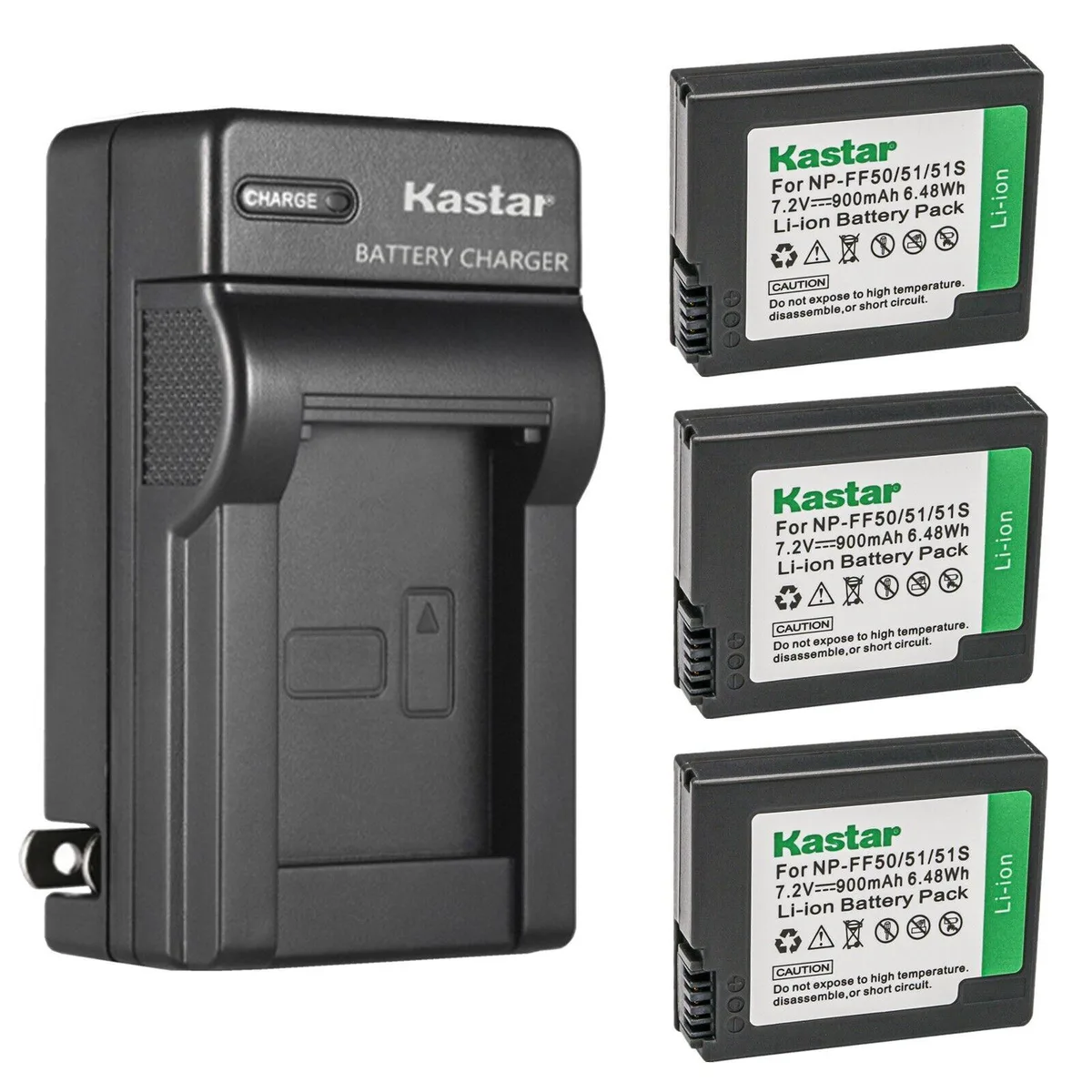 Kastar Kastar 3-Pack NP-FF50 Battery & Charger Kit — product photo