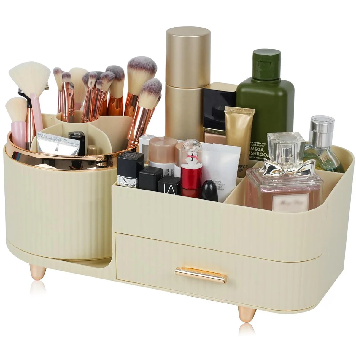  Zufudo 3016 Bath Storage 360° Rotating Cream 6.1 x 13.3 x 5.5 in — product photo