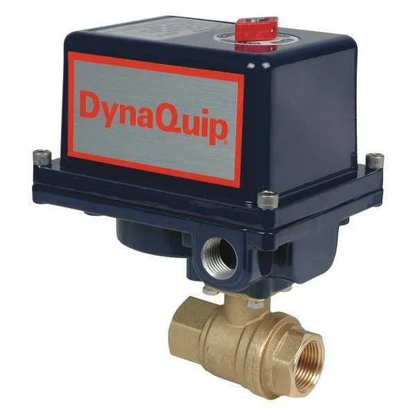 Dynaquip Controls Dynaquip Controls EHH25ATE20H 1 in FNPT Brass Electronic Ball Valve 2-Way 12-24V AC/DC IP66 — product photo