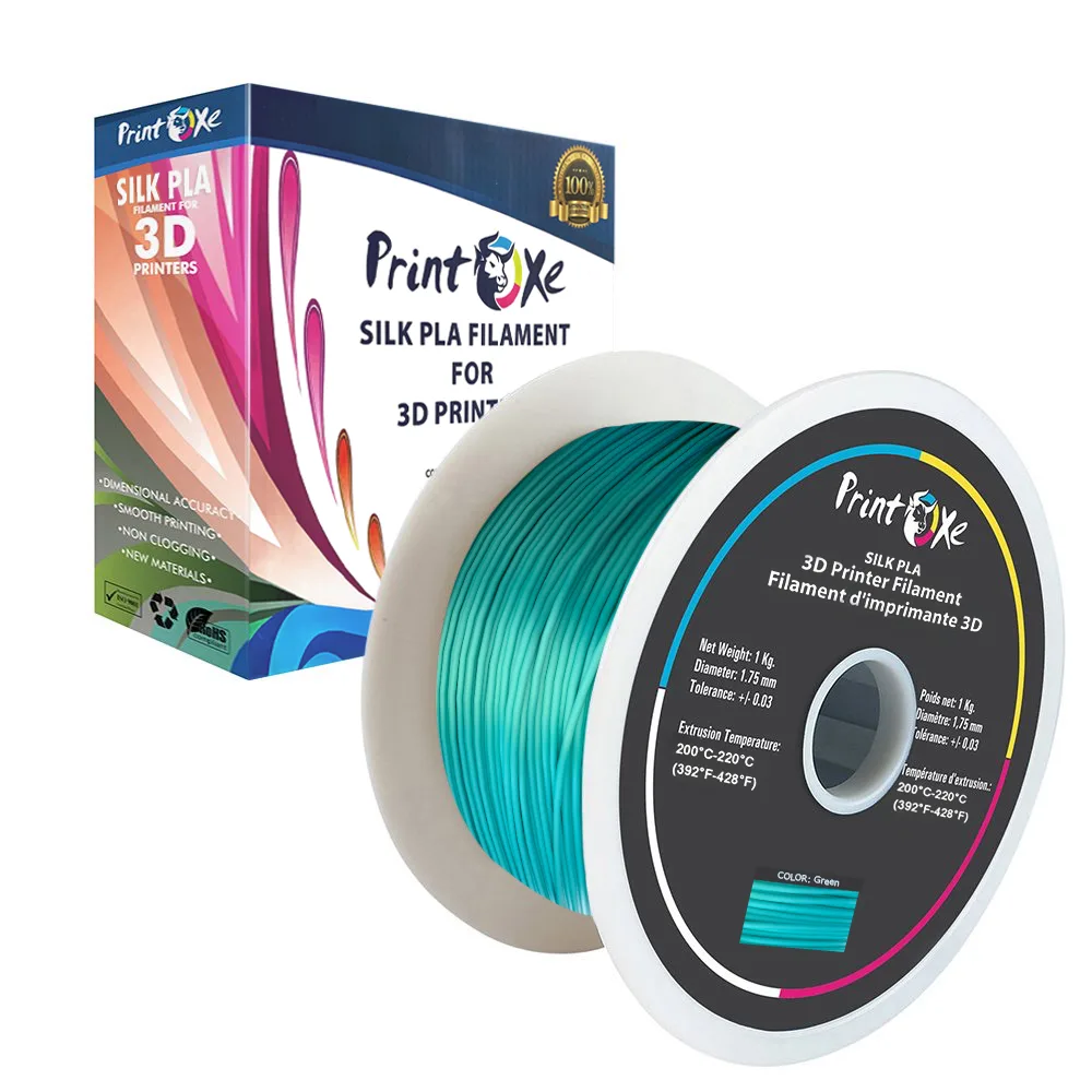 PrintOxe PrintOxe PLA like SILK Green Filament 1.75 mm 1 Kg — product photo