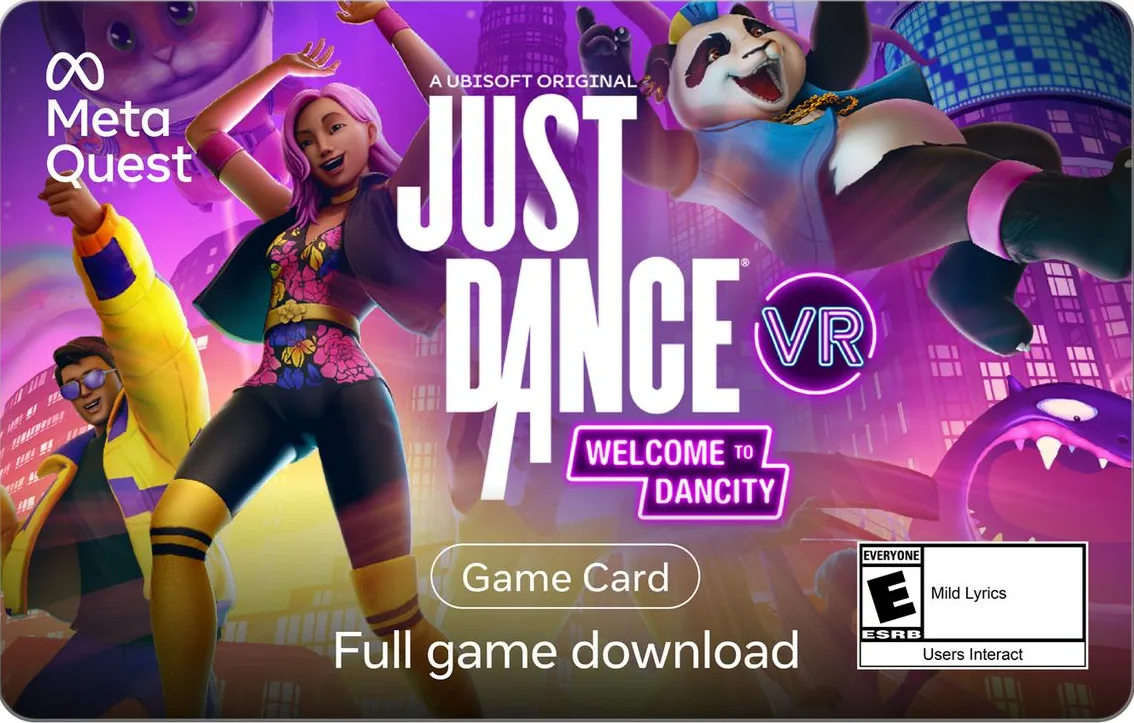 Meta Quest Meta Quest MQ-D-V-19 Just Dance VR downloadable game 25 songs 360° — product photo