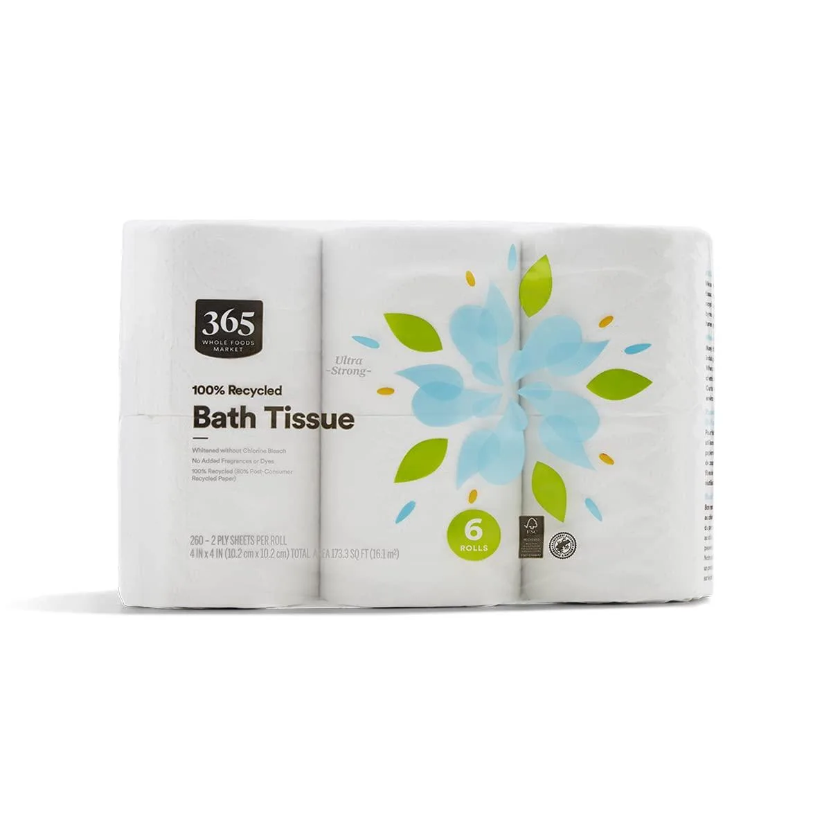 365 by Whole Foods Market Bath Tissue 260 Sheets 6 Rolls — product photo