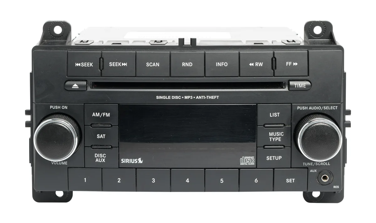 1 Factory Radio 1 Factory Radio P05091165AB 2013 Jeep Grand Cherokee AM FM CD Radio Face Code RES — product photo