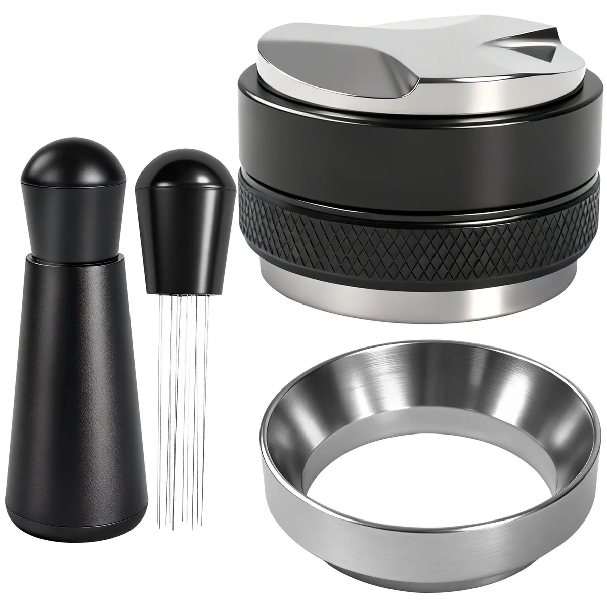 Espresso Accessories Kit 51mm Distributor Tamper Funnel WDT Tool — product photo