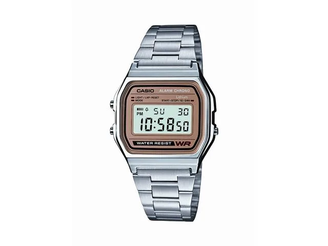 CASIO CASIO A-158WEA-9 digital watch silver stainless steel — product photo