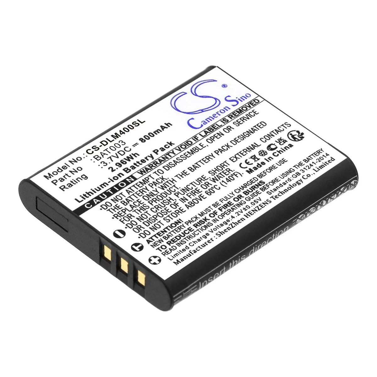  Cameron Sino BAT003 replacement battery for DLX LUXE IDOL TM40 X 800mAh 3.7V — product photo