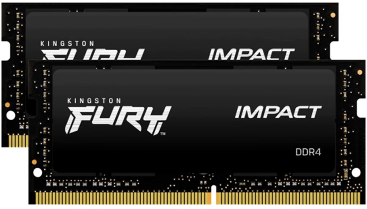 Kingston Technology Corp. Kingston Technology Corp. KF432S20IBK2/32 FURY Impact 32GB (2×16GB) DDR4 3200 CL20 260-pin SO-DIMM laptop RAM — product photo