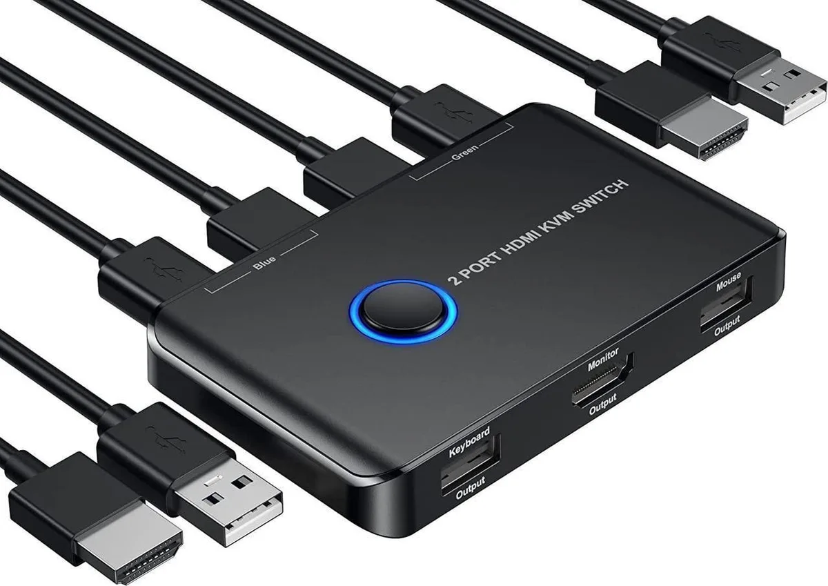 Vszerda Vszerda 2-Port HDMI KVM Switch 4K@60Hz USB 3.0 — product photo