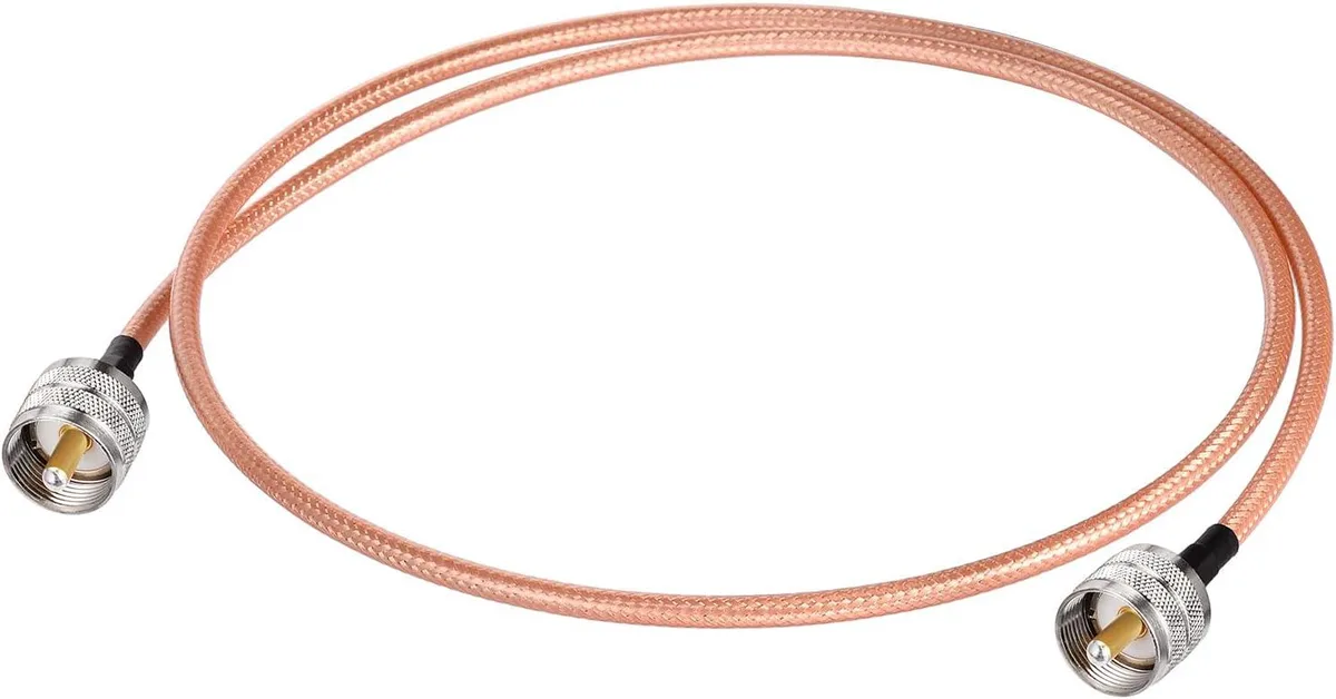 PISKEKAT PISKEKAT UHF PL-259 to PL-259 coaxial rf cable 100cm RG142 — product photo