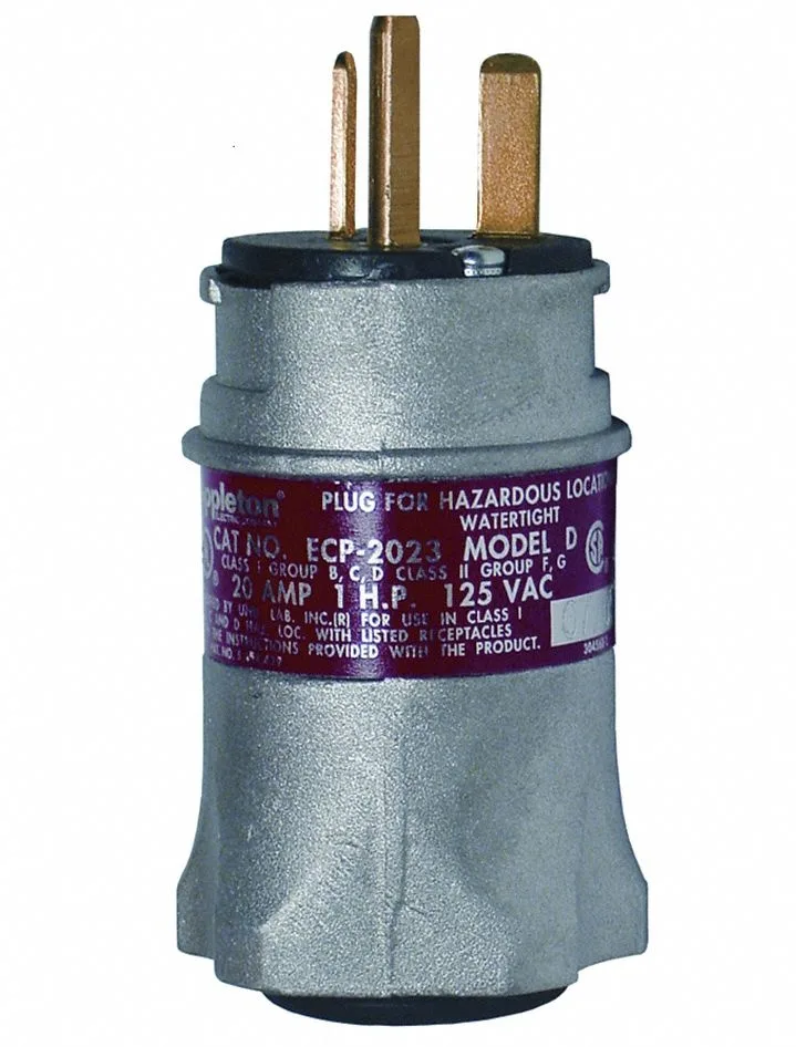 Appleton Century Crofts Appleton Century Crofts ECP-2023 Straight Blade Plug 20 A 125V Gray — product photo