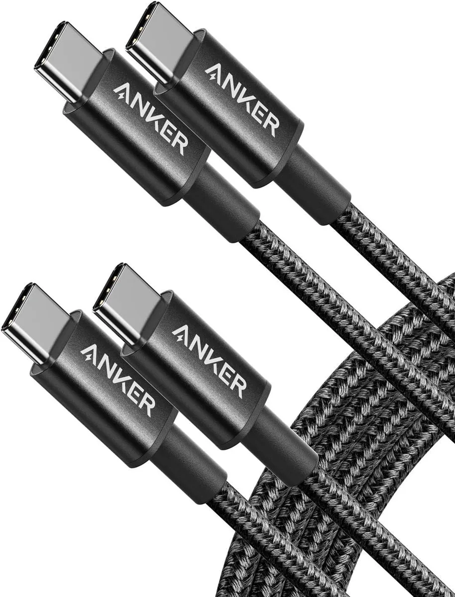 MCHOSE MCHOSE USB-C to USB-C 60W Cable 6 ft 2-pack Black — product photo