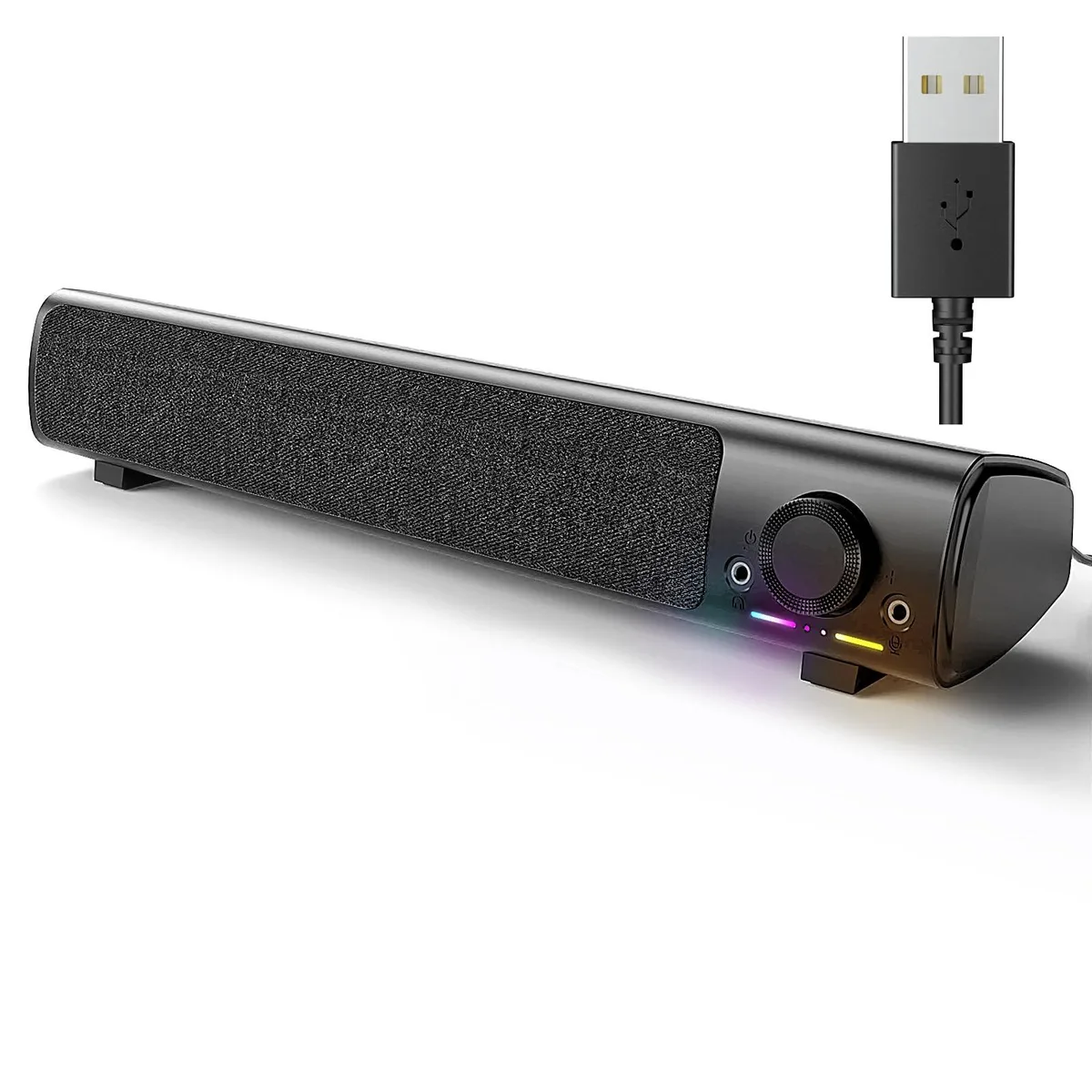  HPYLIF·H YXSM9011BL 2.0 Soundbar 10W 3.5mm USB Black — product photo