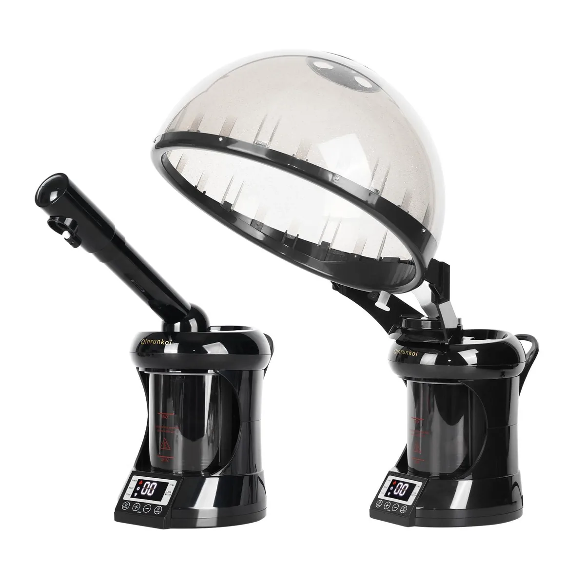  Qinrunkoi 2 in 1 Hair Face Steamer 300 ml 350 W Black — product photo