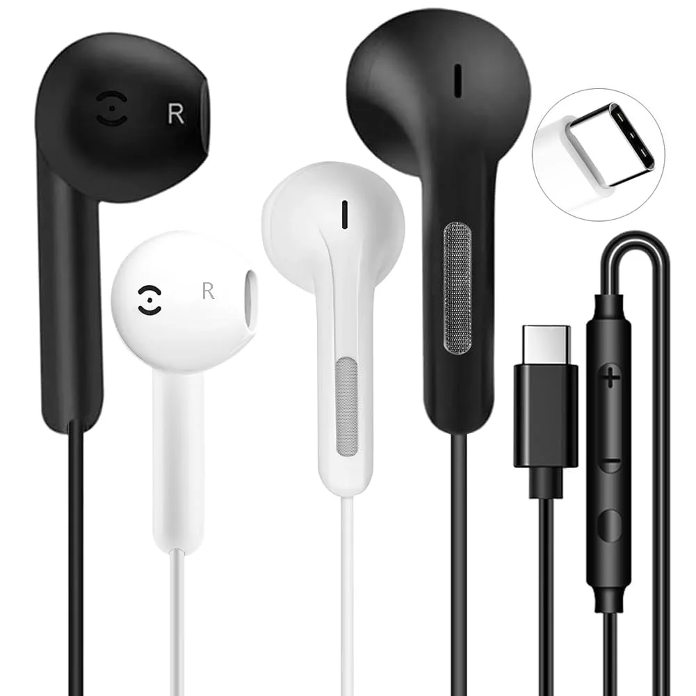 No Sew No Sew HM-Headphones-C01 2 Pack USB-C Wired Earbuds Black 0.03 kg — product photo