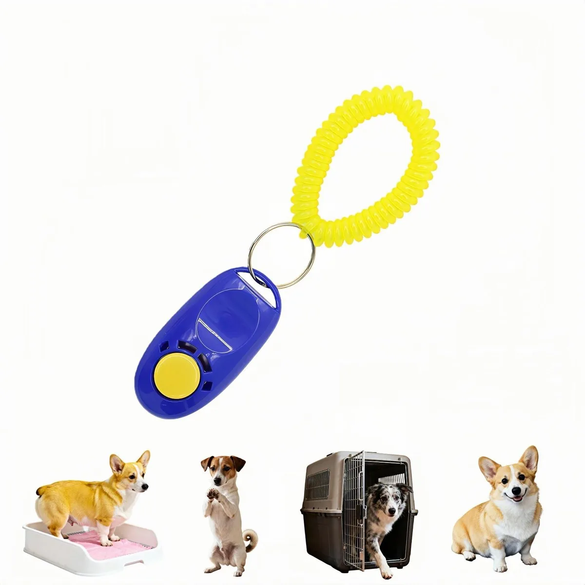  BUBBLE-FLY Dog Training Clicker with Wrist Strap Blue — product photo