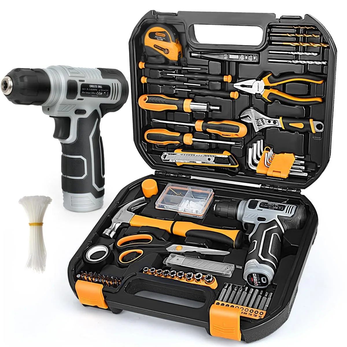 Silver 8V cordless drill battery with Type-C port