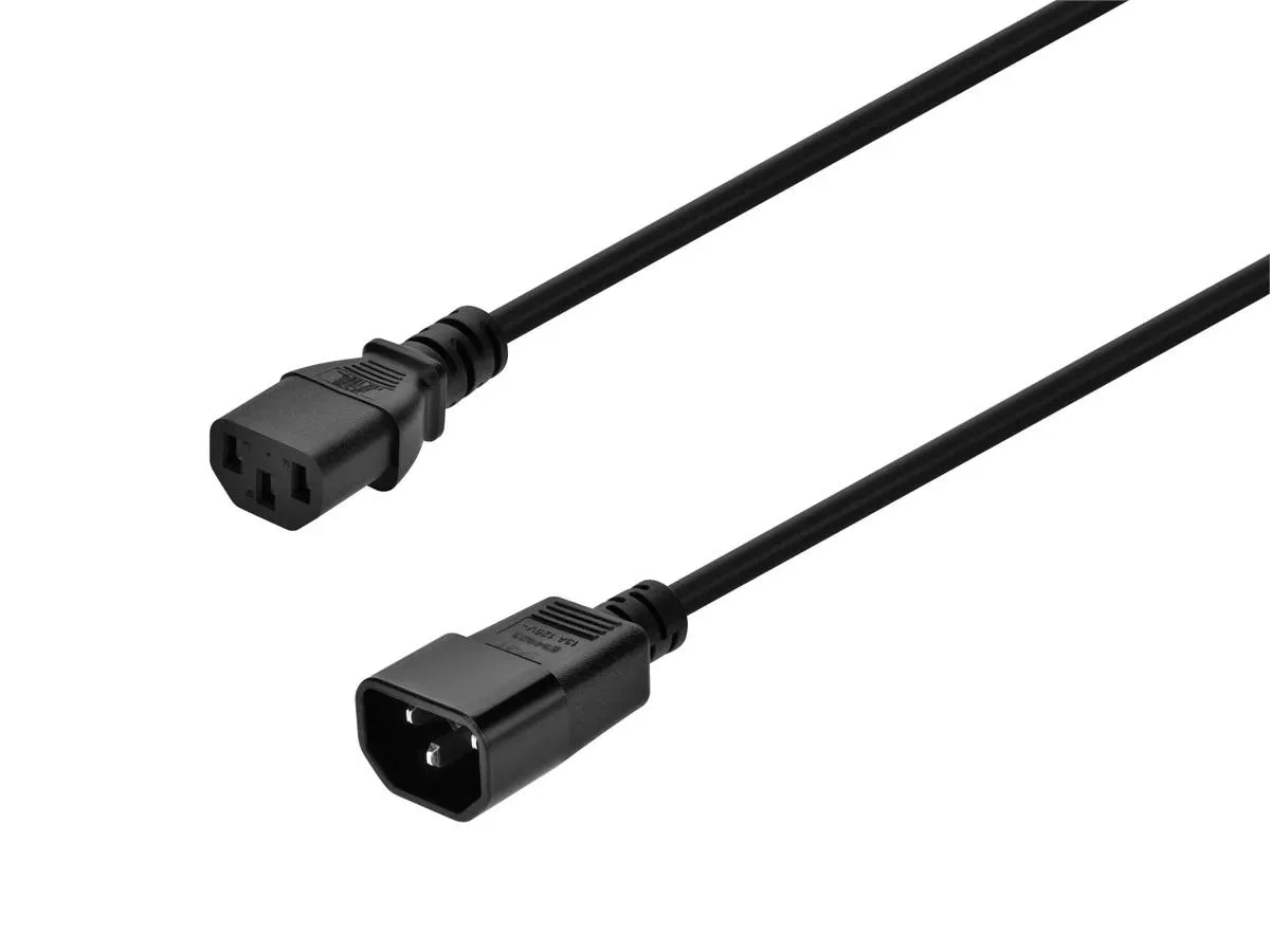 Monoprice Inc. Monoprice 106452 power extension cord 3.00 ft C14 to C13 16AWG 13A 125V — product photo