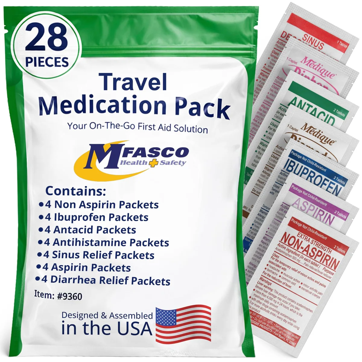 No Sew No Sew 7 in 1 Travel Size Medicine Kit 28 Packets White — product photo