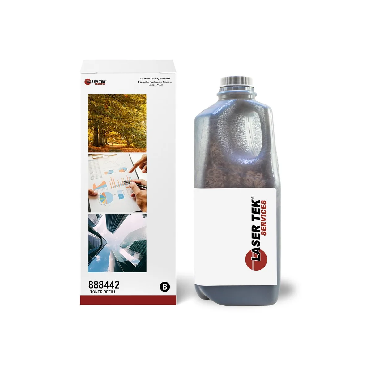 Laser Tek Services Laser Tek Services Black Toner Refill Kit Type 105 for Ricoh CL-7000/7100/7200/7300 AP3800/3850C — product photo