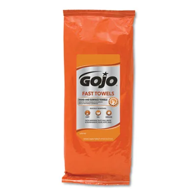 GOJO GOJO 6285-06 Fast Wet Shop Towels 9" x 10" Blue 60 Sheets — product photo