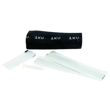 Black EPDM rubber splice kit with copper contacts and pigtail lug covers