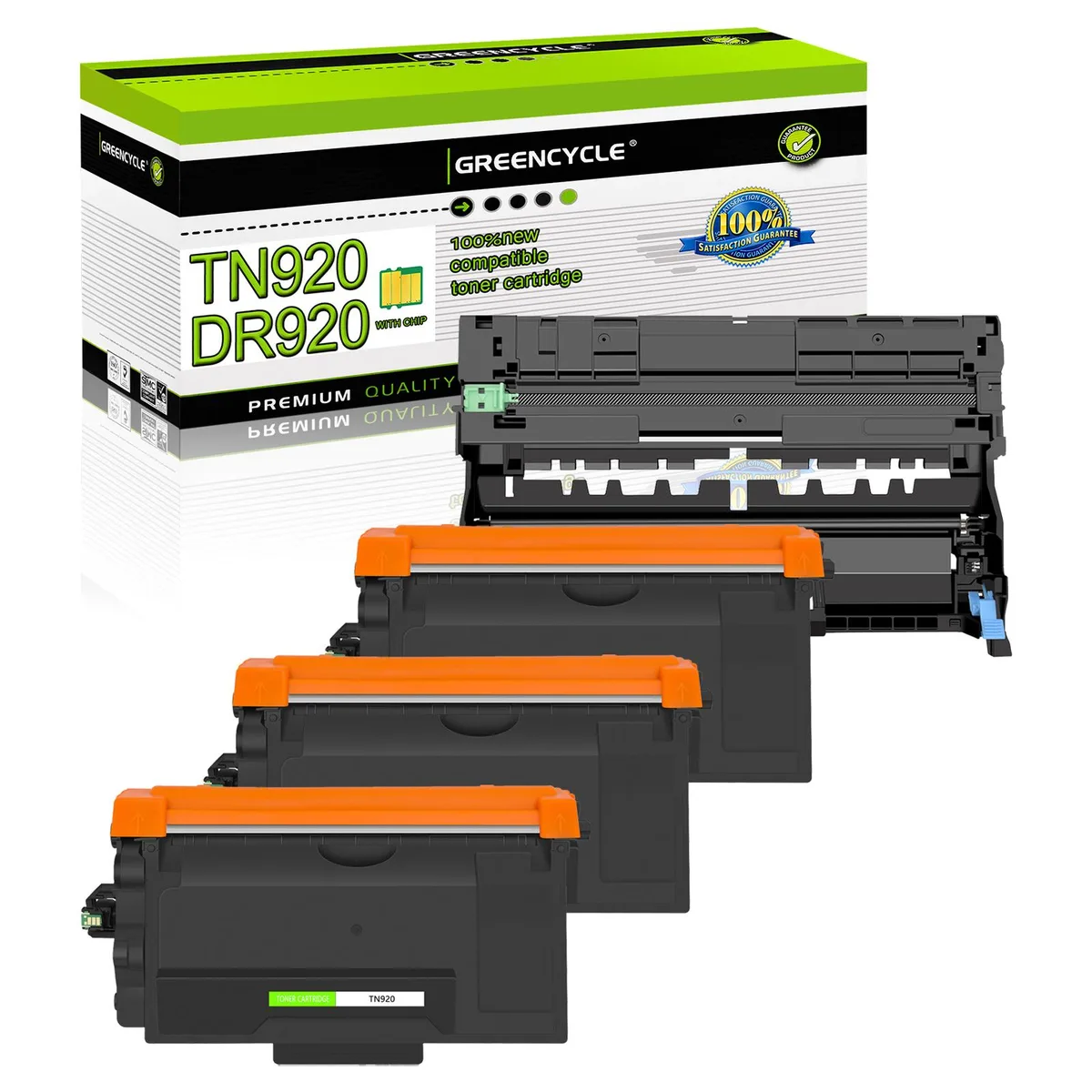 GREENCYCLE GREENCYCLE TN920XL 3-pack toner + DR920 drum unit — product photo