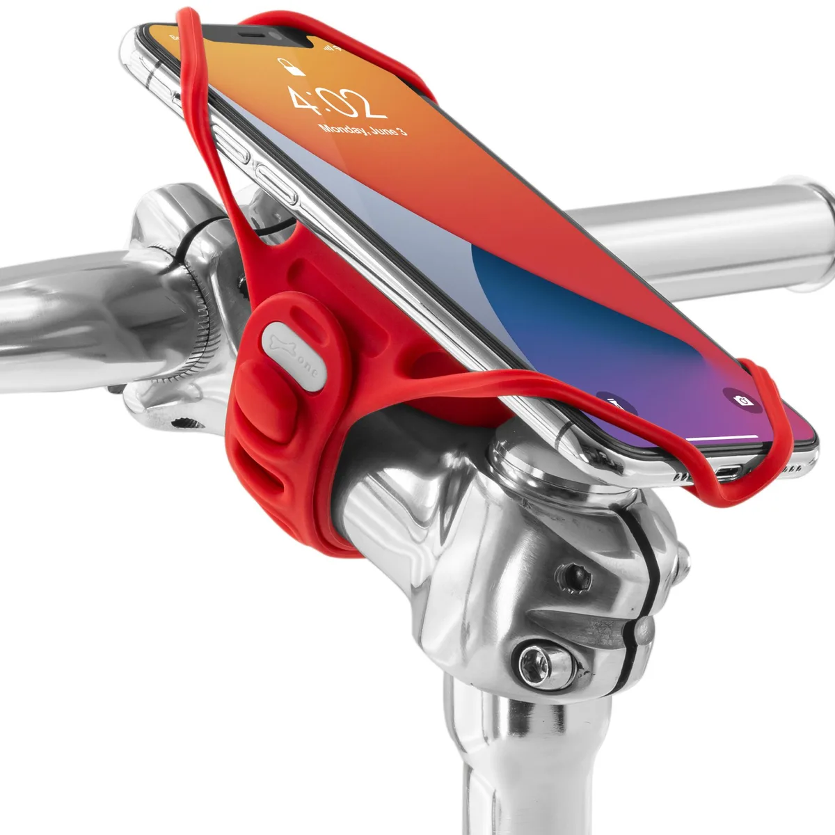 Bone Bone Bike Tie Pro 4 Stem Mount Phone Holder 4.7-7.2" Red — product photo
