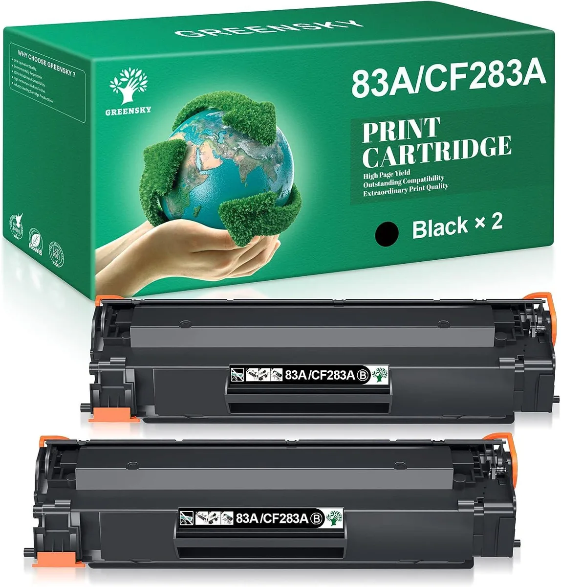 NuoTo NuoTo Compatible Toner Cartridge 83A CF283A 2-Pack Black 1500 pages — product photo