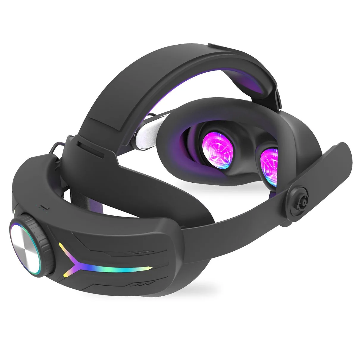 SOVAWIN SOVAWIN RGB Charging Headstrap 12000mAh Knob Adjustable VR Accessory Black — product photo