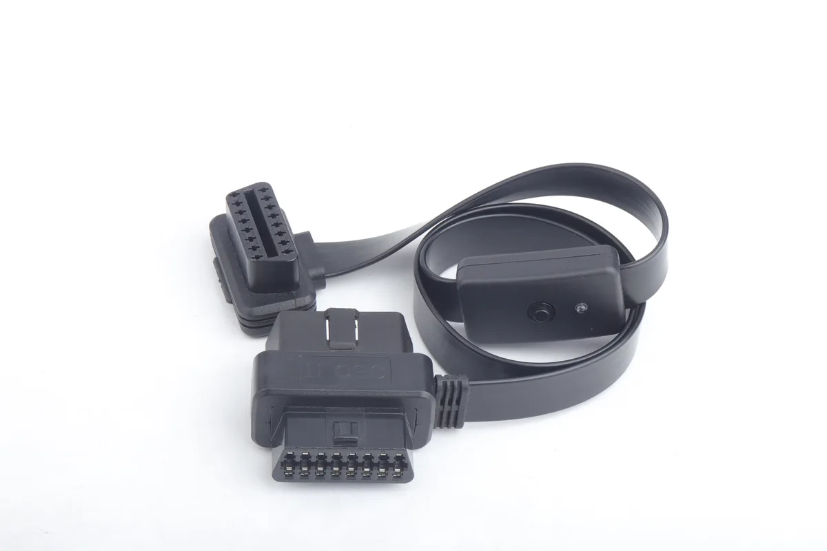 iKKEGOL iKKEGOL 60cm OBD2 16 Pin Male to Dual Female Splitter Cable with Power Switch — product photo